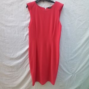 RACHEL ROY Dress Womens Size 8 Red Shift Zip Closure Rufle Back